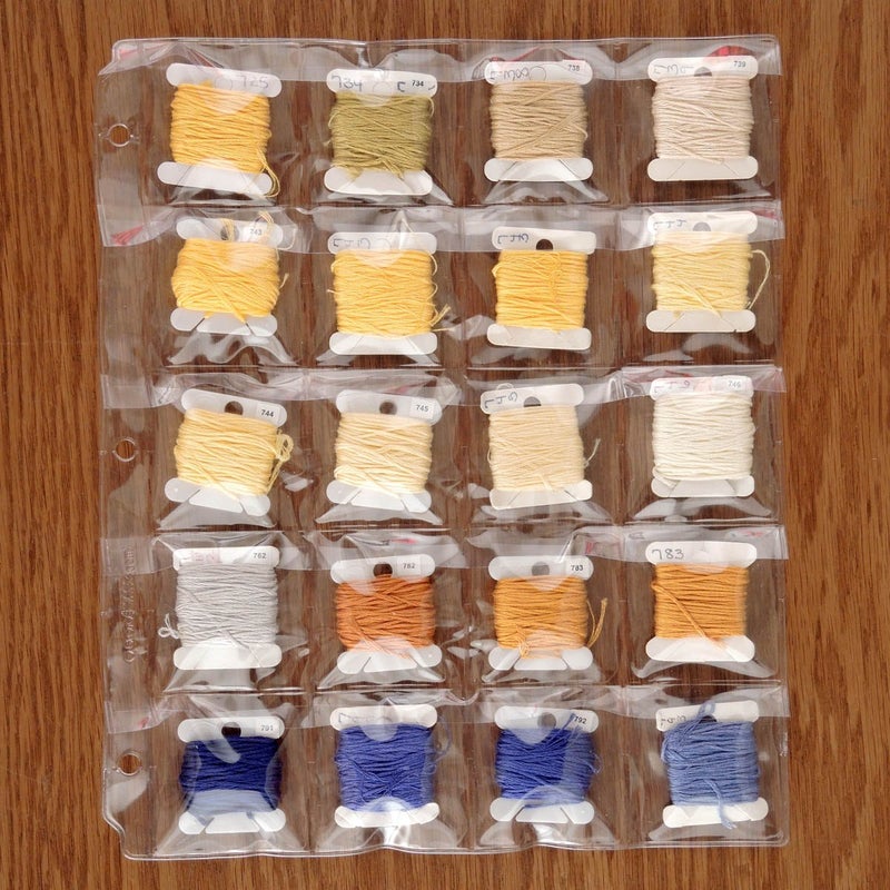 StoreSMART â€“ Binder Page with Flaps for Embroidery & Cross-Stitch Floss Thread Bobbins â€“ 20 Pocket - 10-Pack - (VH1173F-FLOSS-10)